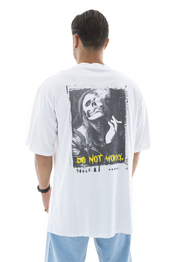 T-shirt pour homme « Ne vous inquiétez pas » imprimé au dos sur mesure Art. Ts88
