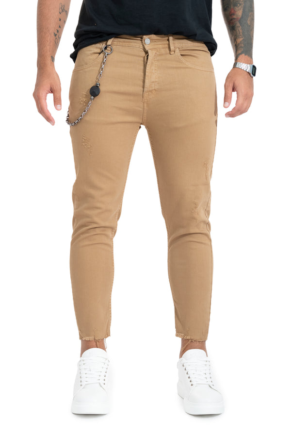 Jeans pour homme Slim Fit effiloché à la cheville 5 poches Art. Js182