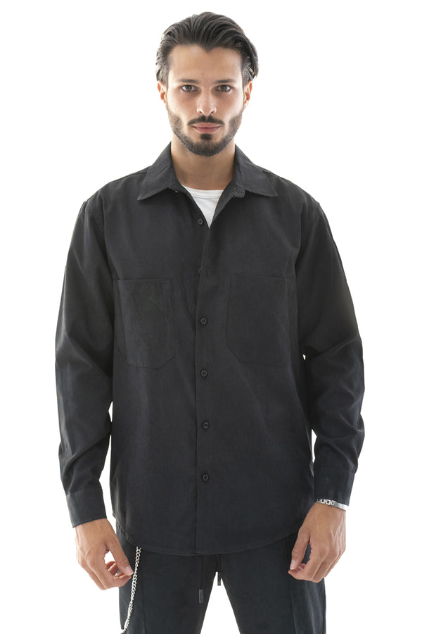 Chemise homme avec poches, effet délavé, Art. Cm145