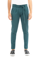 Pantalone Uomo Casual Con Pinces E Laccio In Vita Art. Pt100