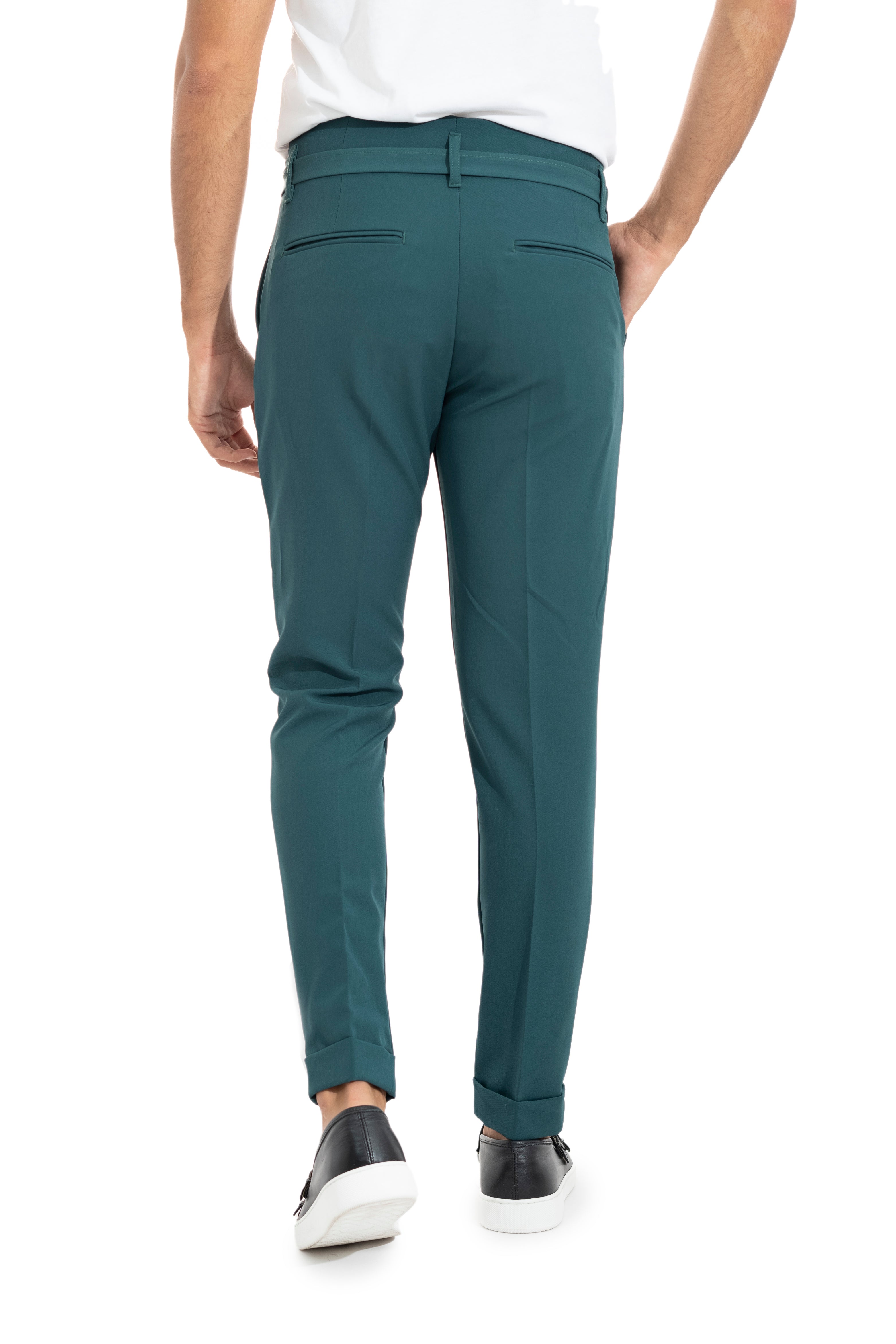 Pantalone Uomo Casual Con Pinces E Laccio In Vita Art. Pt100