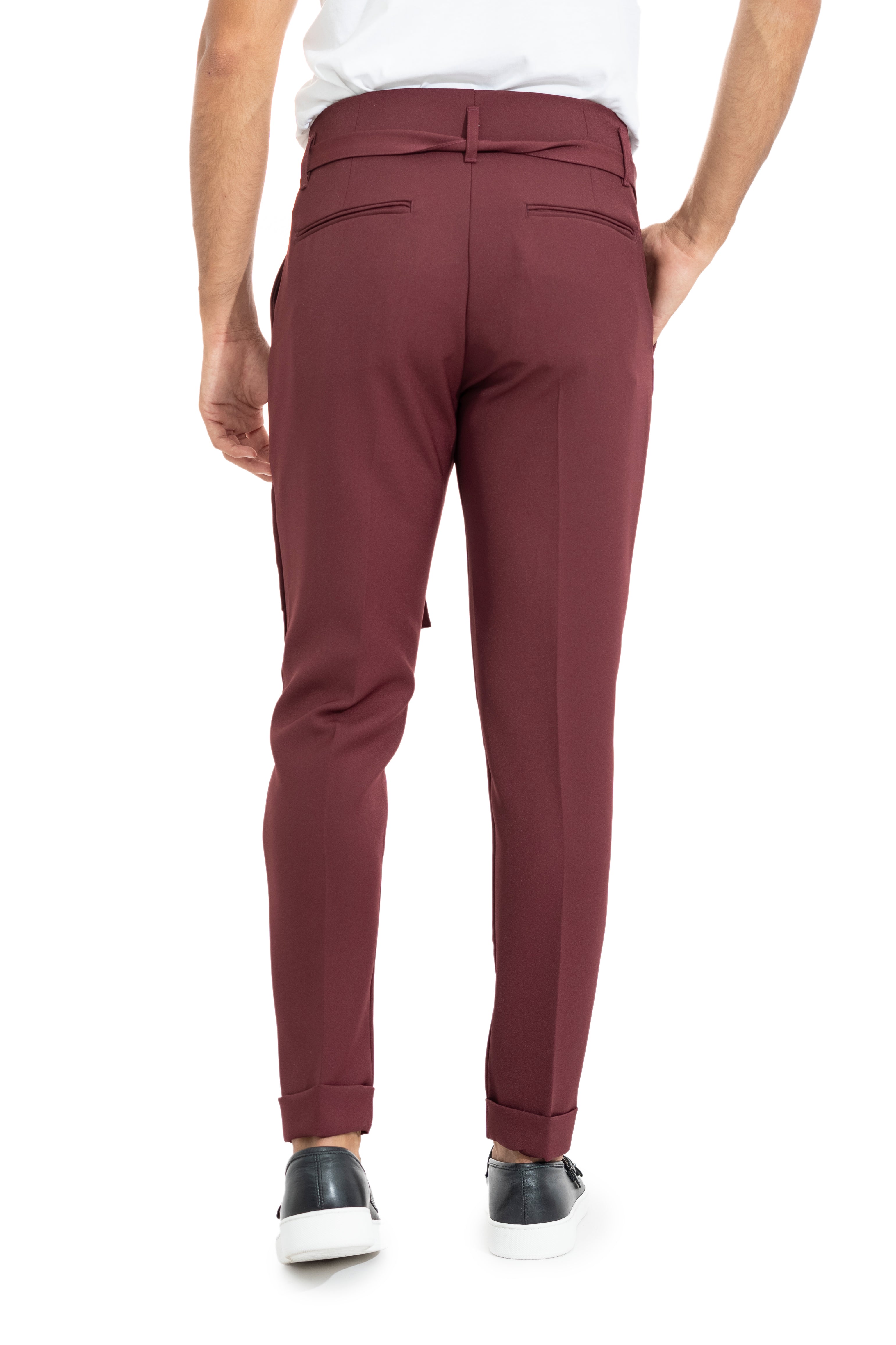 Pantalone Uomo Casual Con Pinces E Laccio In Vita Art. Pt100