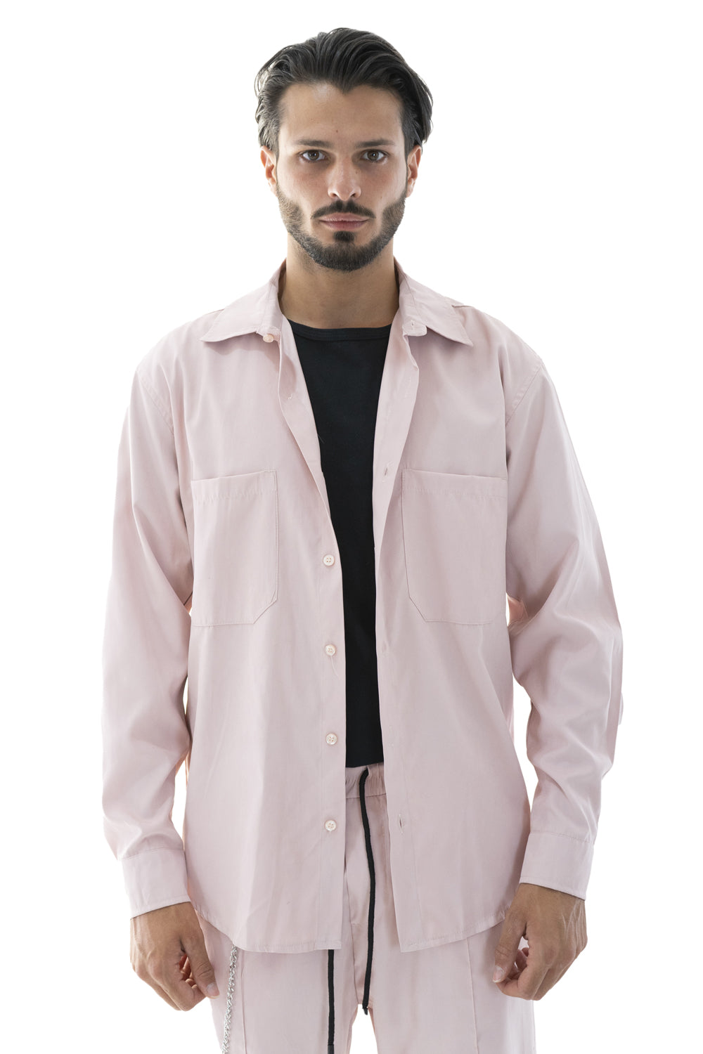 Camicia Uomo con Tasconi Effetto Slavato Art. Cm145