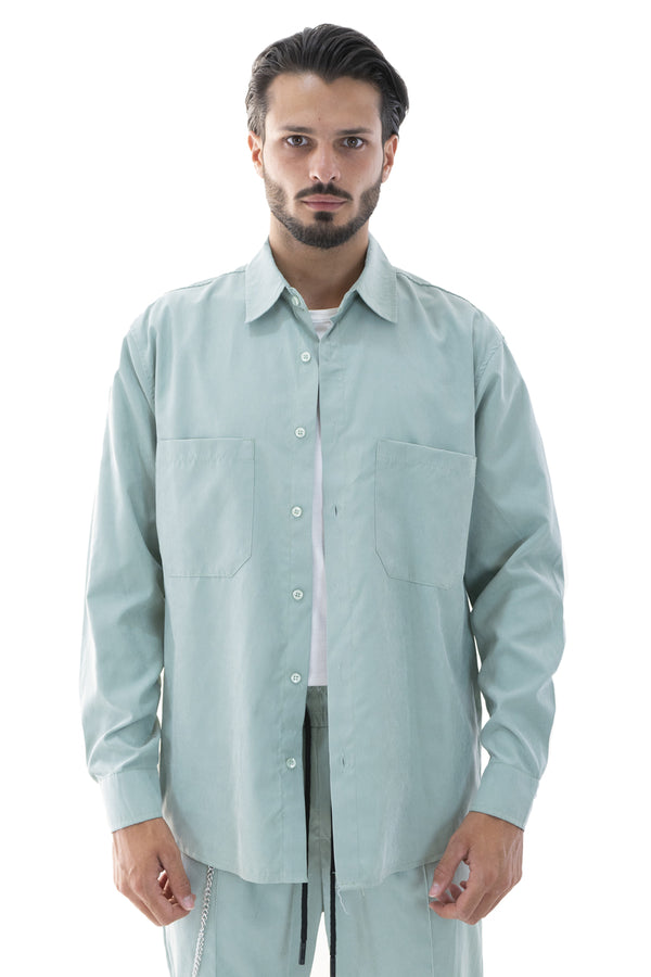 Chemise homme avec poches, effet délavé, Art. Cm145
