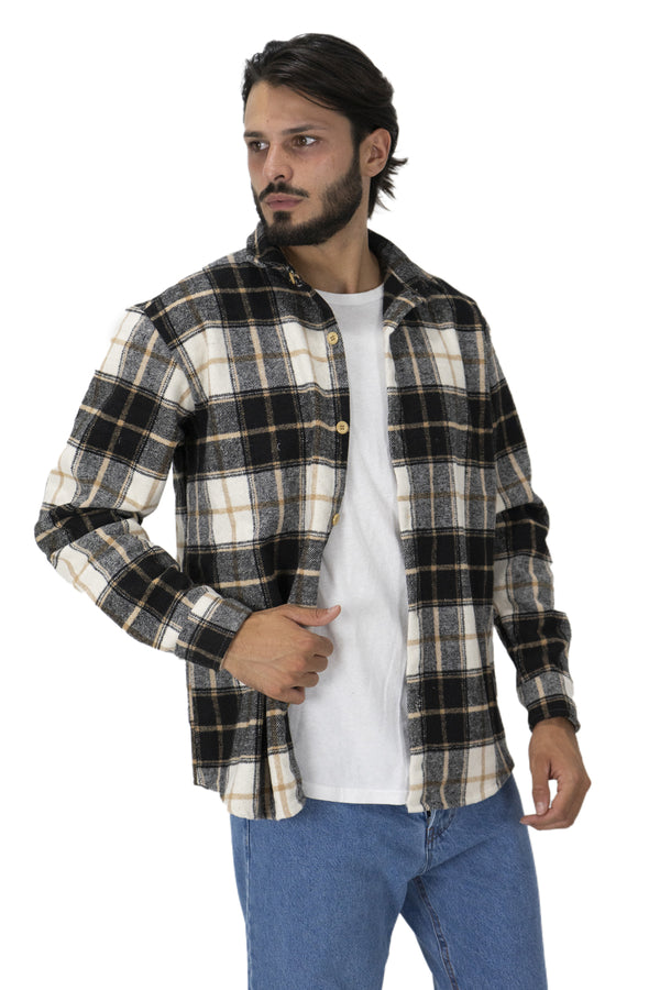 Camicione Uomo Giacca Flanella Fantasia Scozzese Art. Cm146