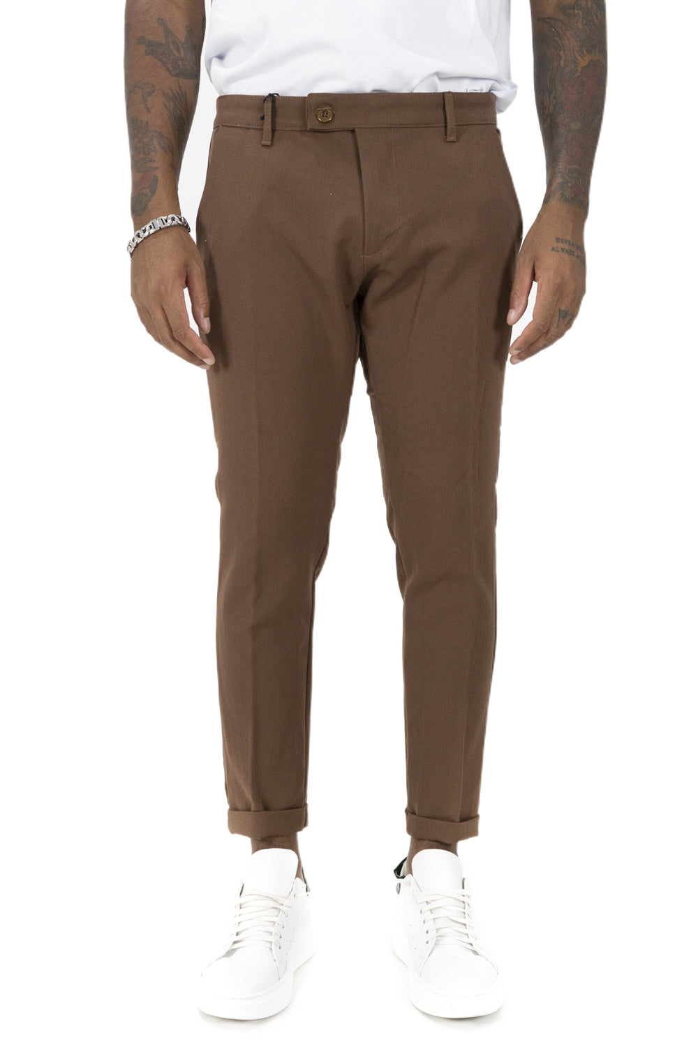 Pantalone Casual Uomo Tasca America Con Bottone Lato Art. Pt102