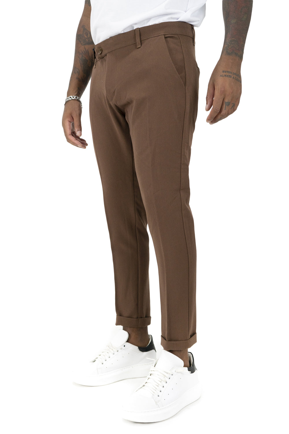 Pantalone Casual Uomo Tasca America Con Bottone Lato Art. Pt102