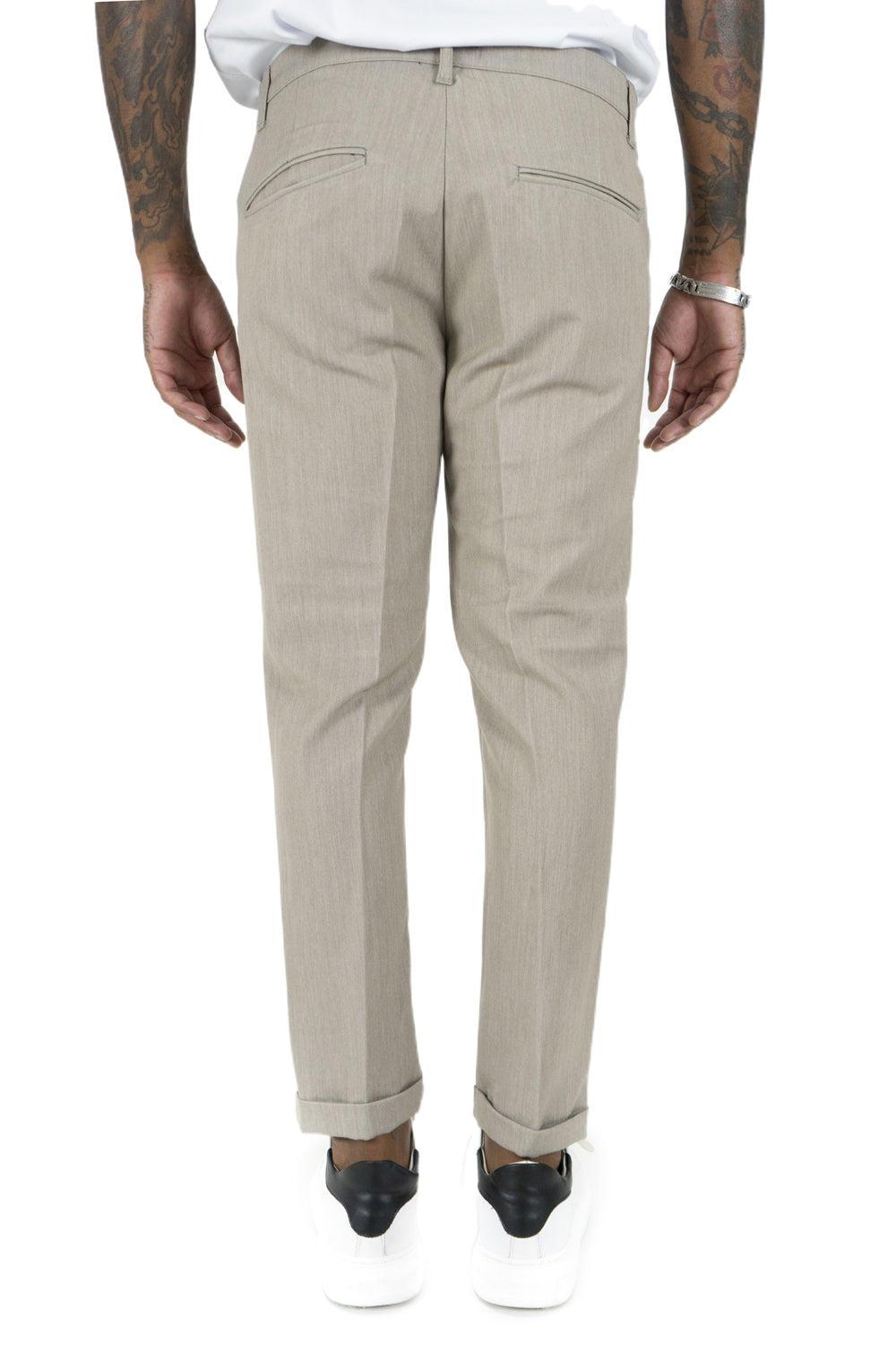 Pantalone Casual Uomo Tasca America Con Bottone Lato Art. Pt102