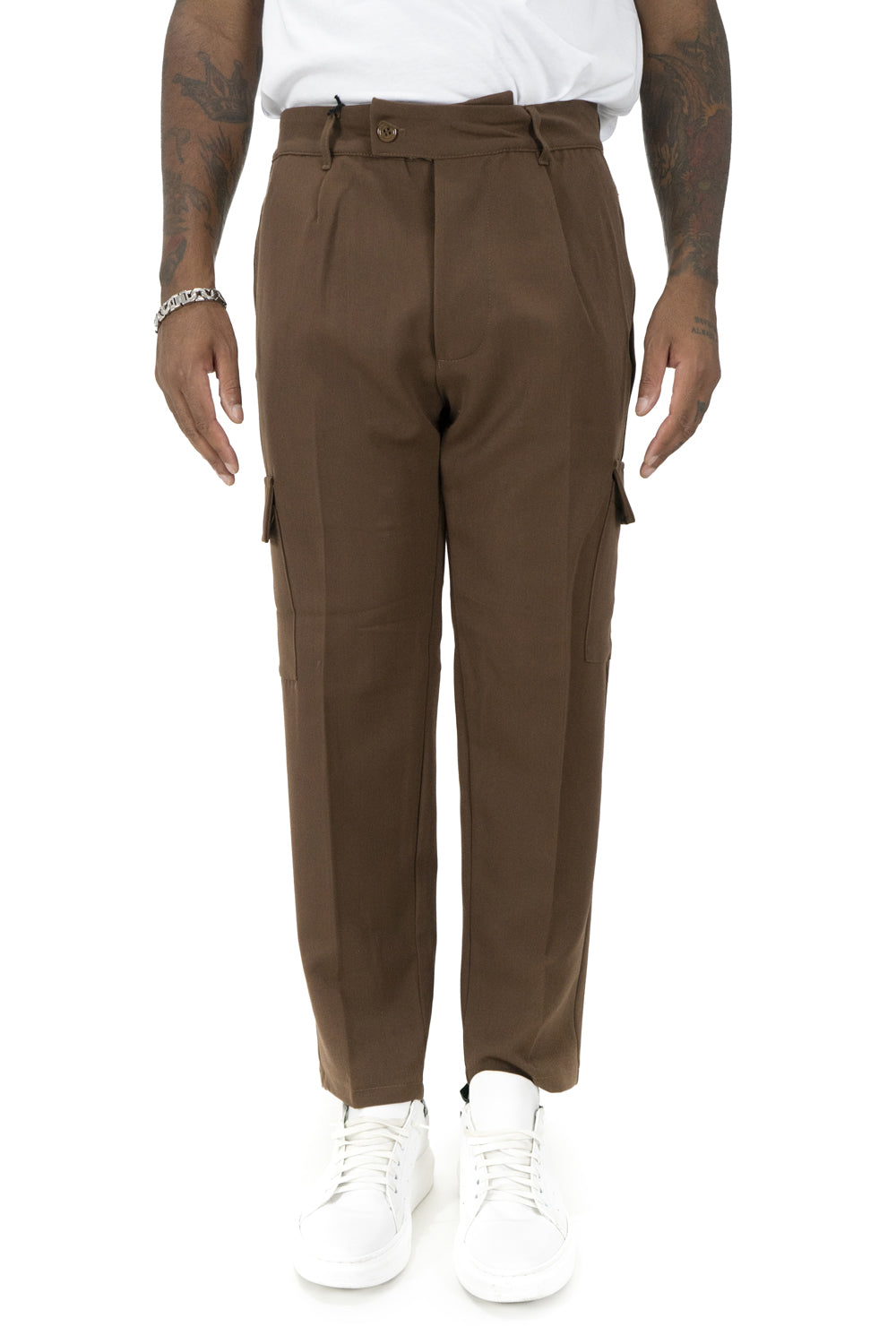 Pantalone Uomo Bottone Decentrato Con Tasconi Art. Pt141