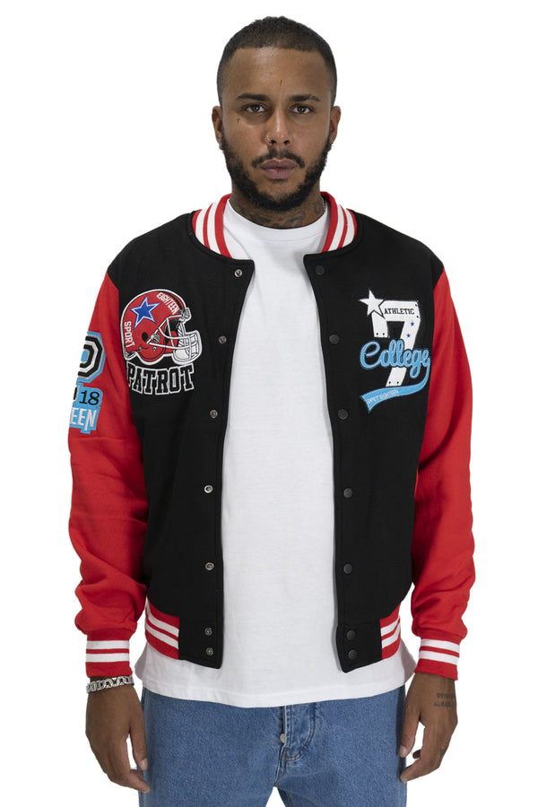 Felpa Uomo Varsity Giacca College Sport Art. Fe123