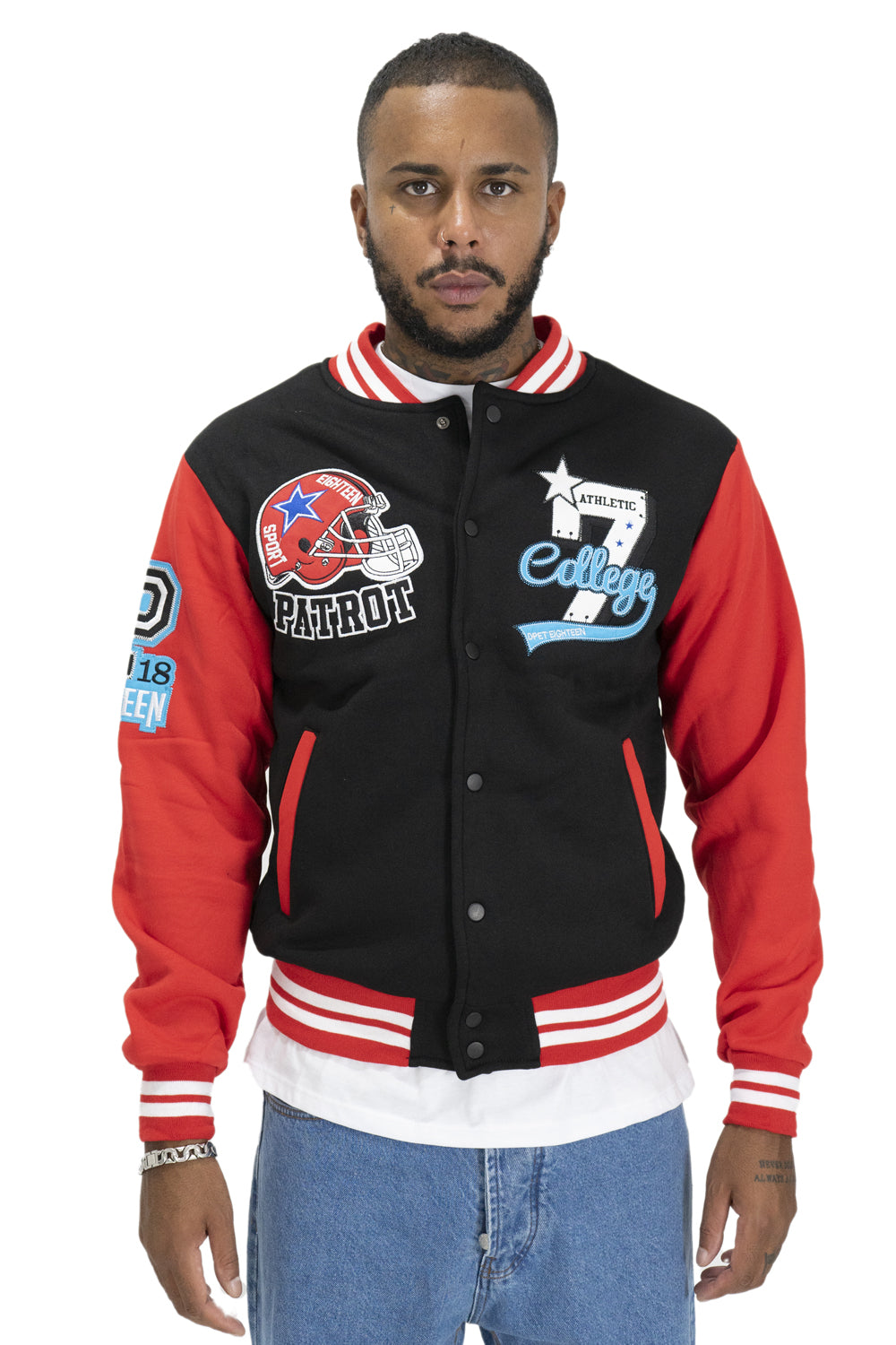 Felpa Uomo Varsity Giacca College Sport Art. Fe123