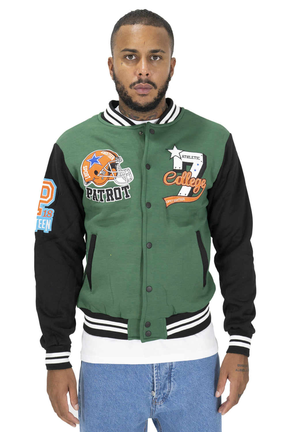 Felpa Uomo Varsity Giacca College Sport Art. Fe123