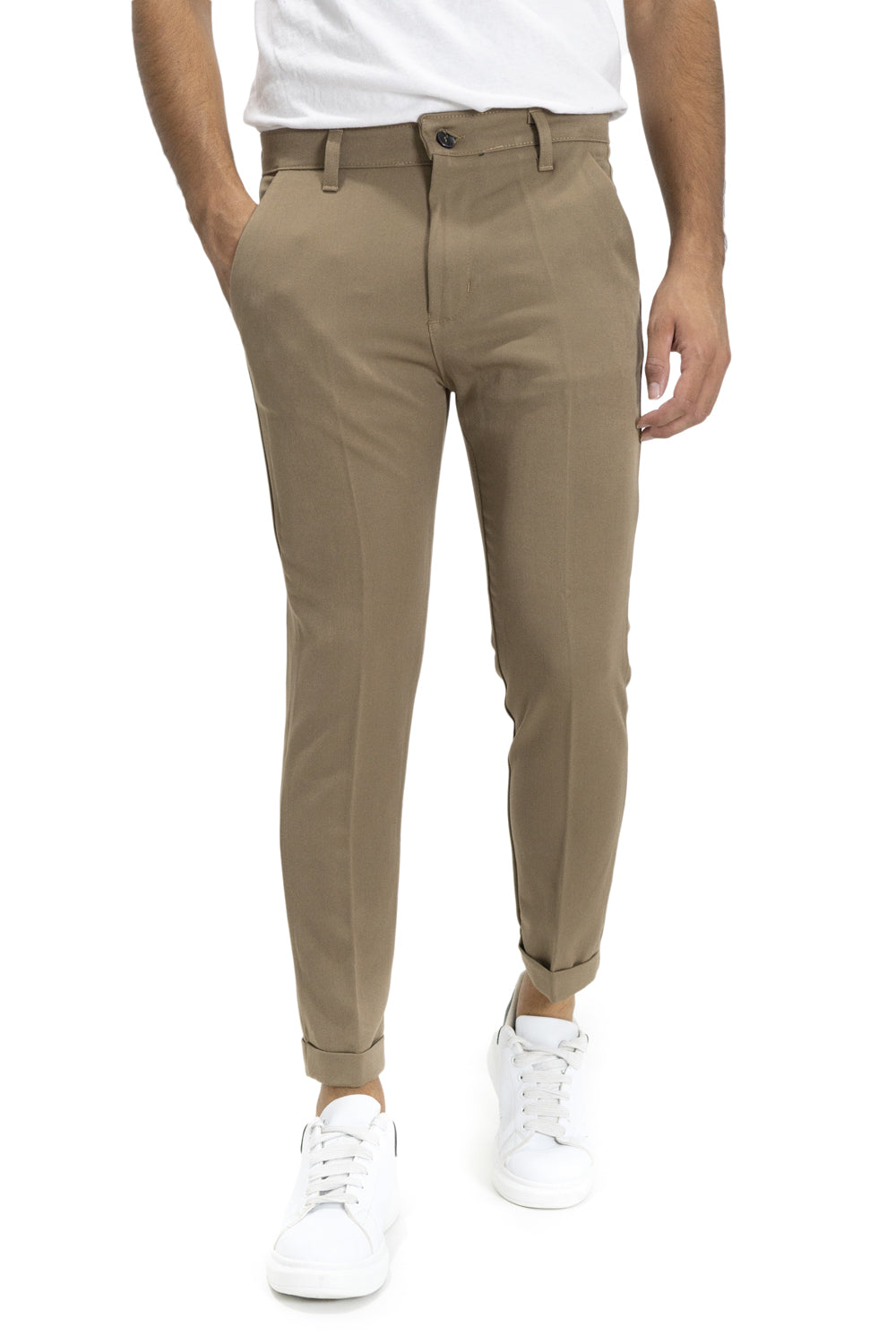 Pantalone Uomo Casual Con Bottone centrale Art. Pt144