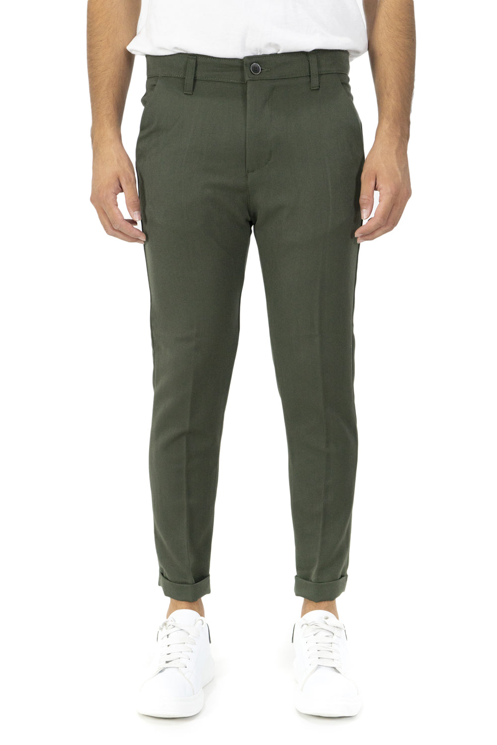 Pantalone Uomo Casual Con Bottone centrale Art. Pt144