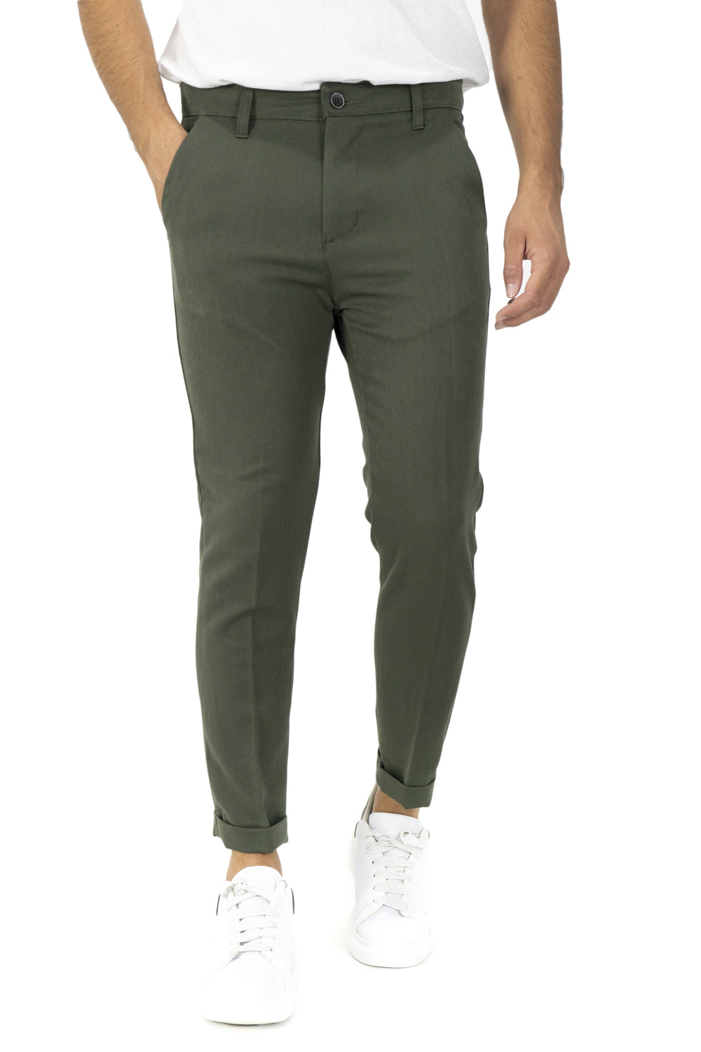 Pantalone Uomo Casual Con Bottone centrale Art. Pt144