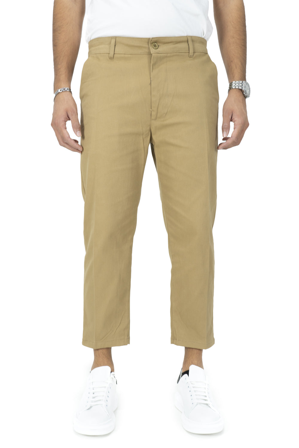 Pantalone Uomo Tinta Unita Con Bottone Art. Pt147