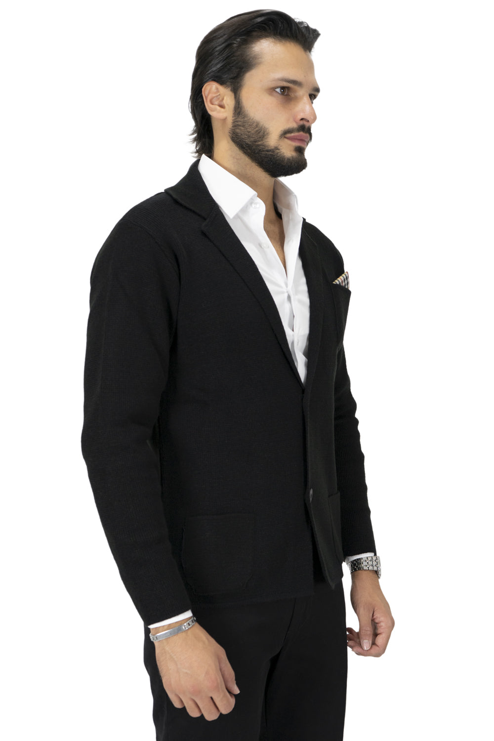 Cardigan Uomo Giacca In Maglia Con Taschino Art. MG89