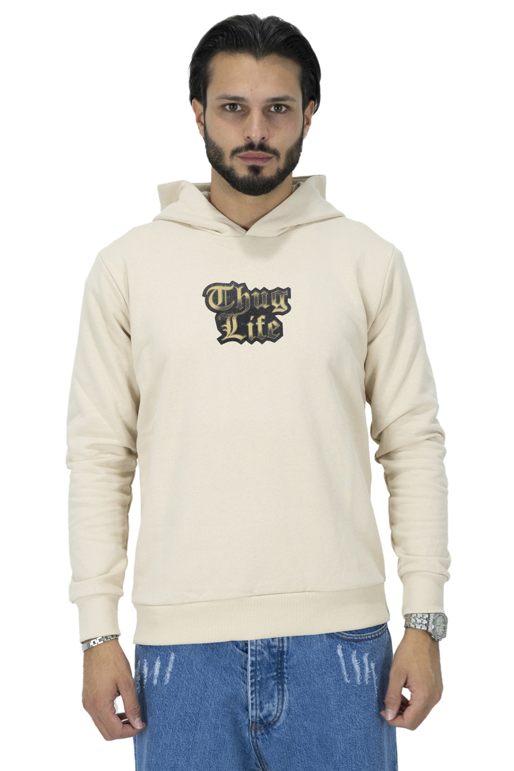 Felpa Uomo Con Cappuccio ''Thug Life'' Art. Fe128