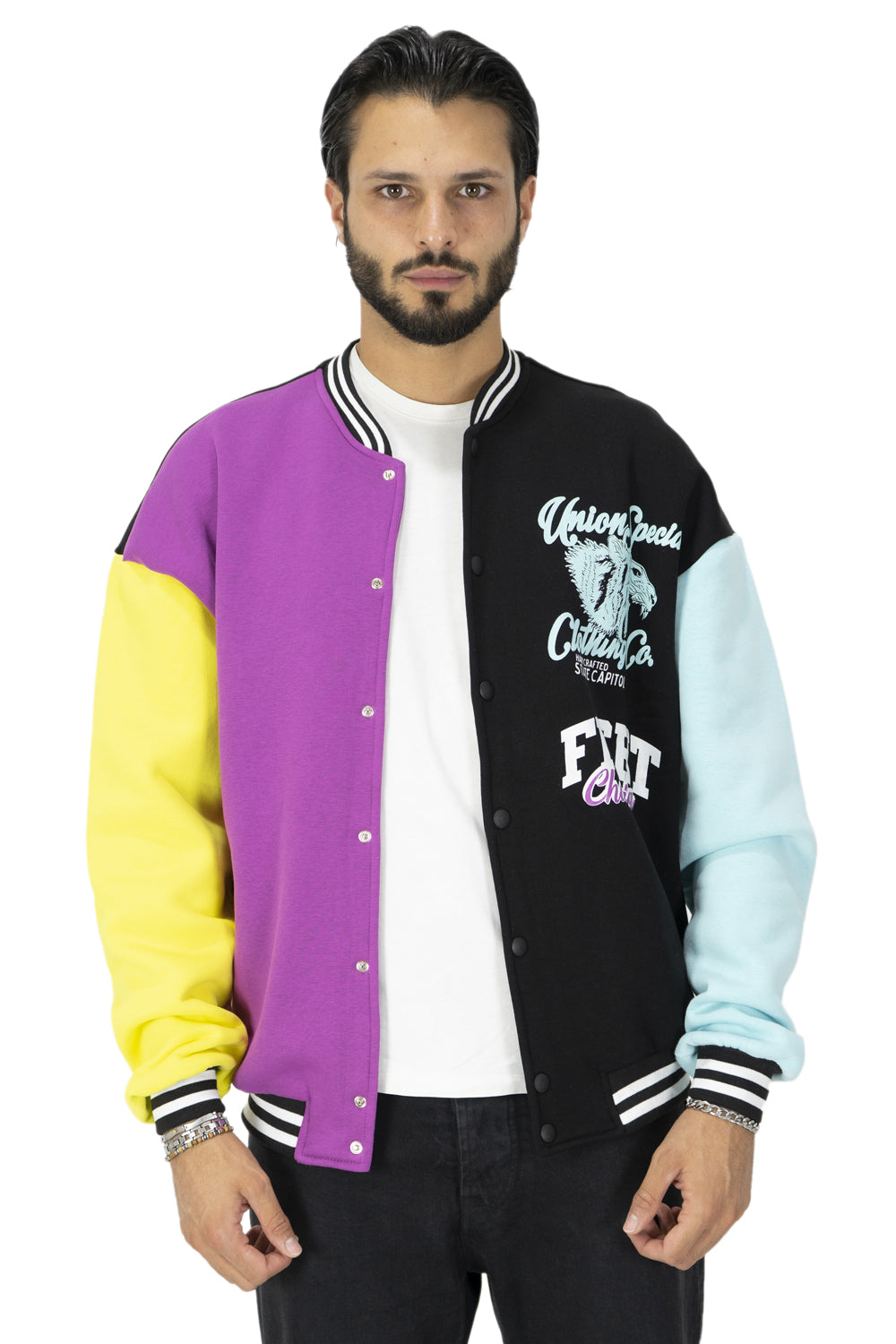 Felpa Uomo Giacca Varsity ''Tigre'' Art. Fe130