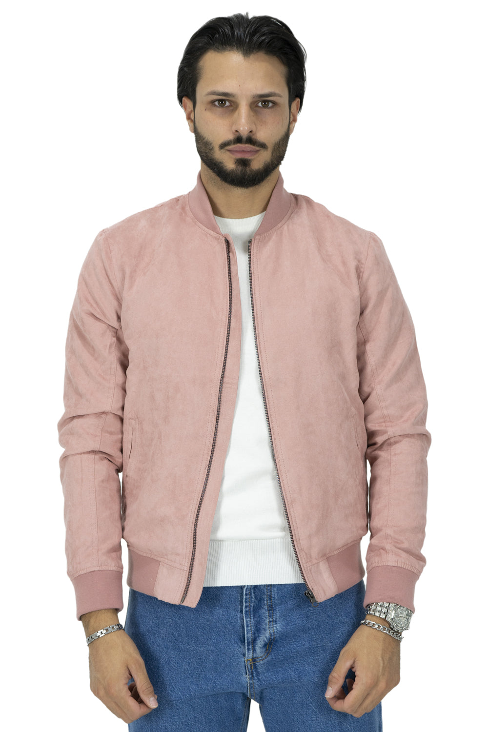 Giubbotto Uomo Giacca Scamosciata Pink Art. Gb112