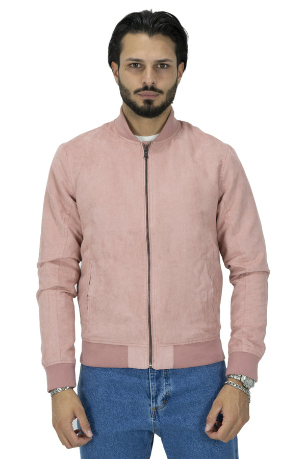 Giubbotto Uomo Giacca Scamosciata Pink Art. Gb112