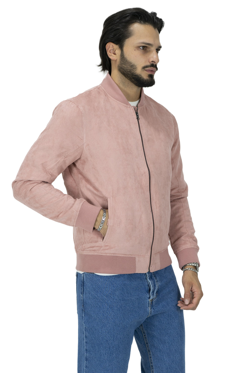 Giubbotto Uomo Giacca Scamosciata Pink Art. Gb112