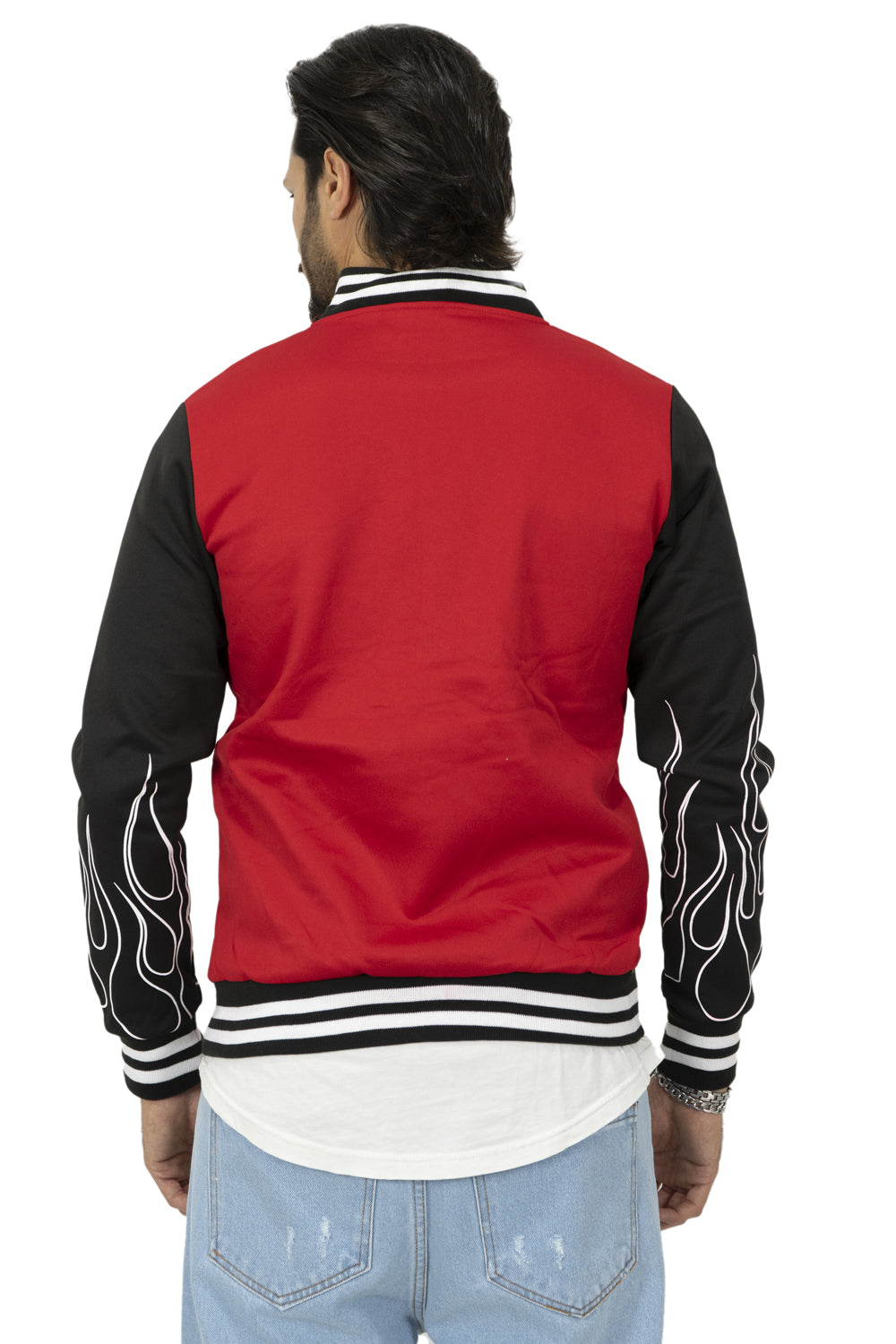 Felpa Uomo College Varsity Fiamme Art. Fe139