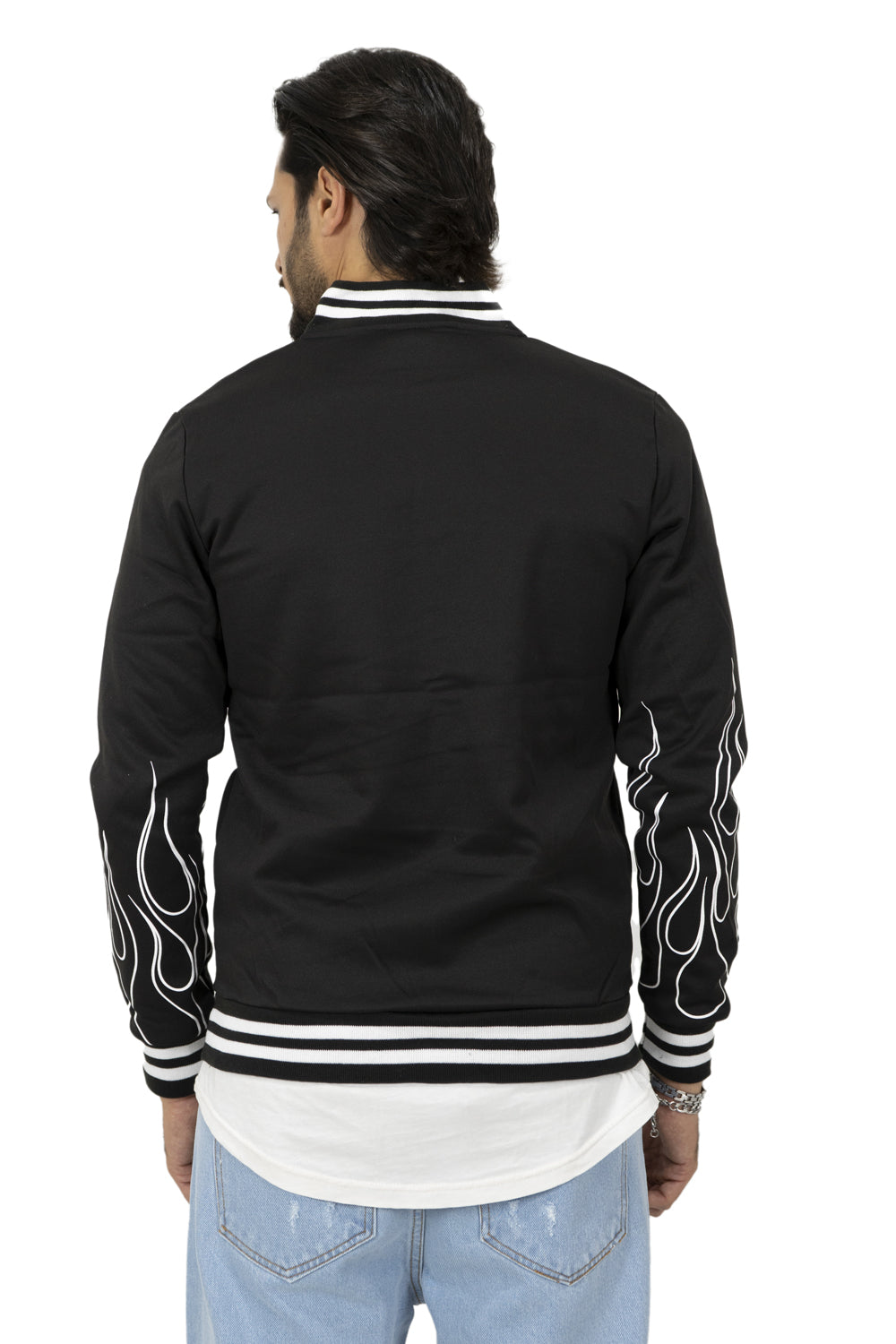 Felpa Uomo College Varsity Fiamme Art. Fe139