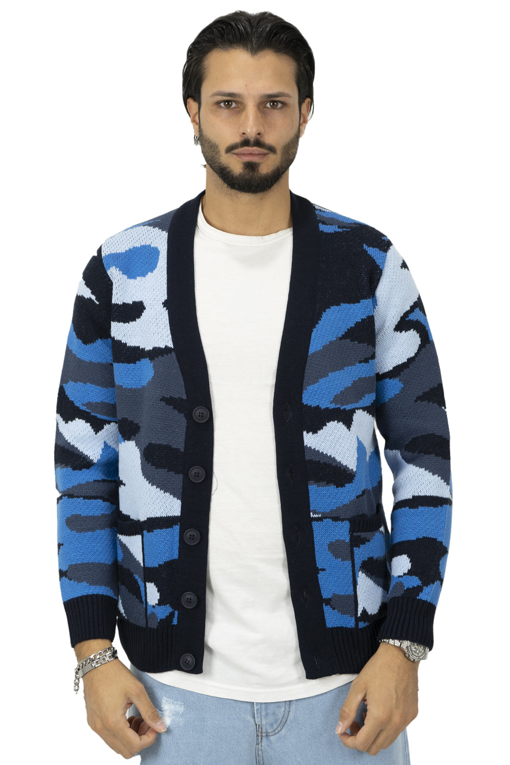 Cardigan Maglione Uomo Camouflage Art. Mg93