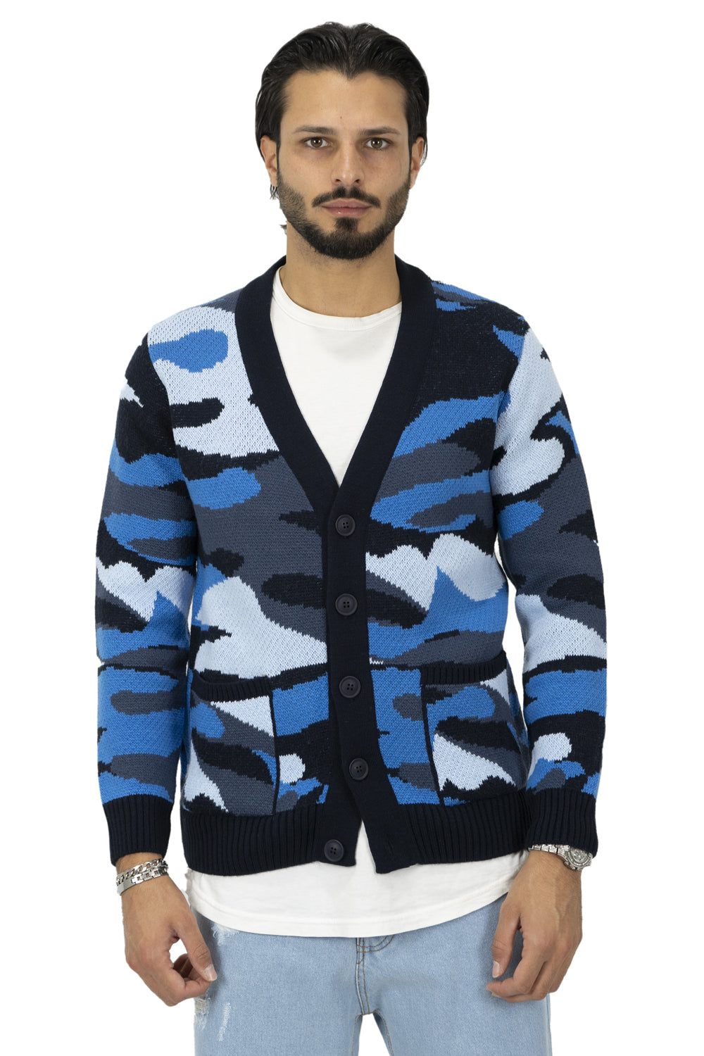 Cardigan Maglione Uomo Camouflage Art. Mg93