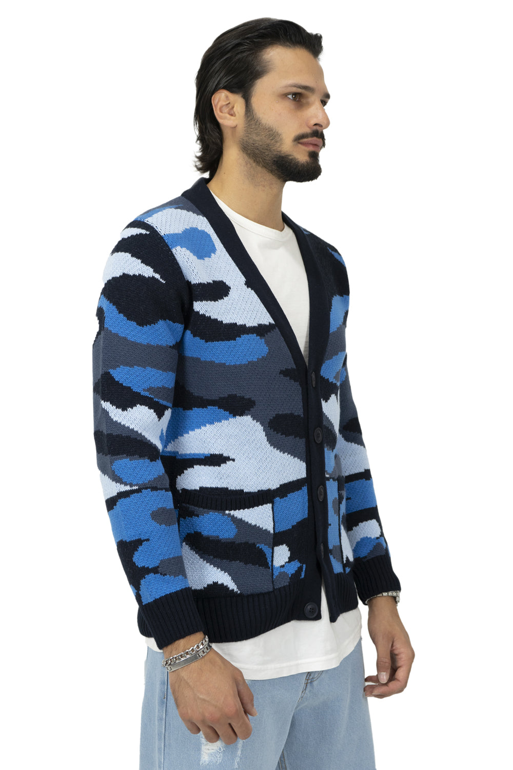 Cardigan Maglione Uomo Camouflage Art. Mg93