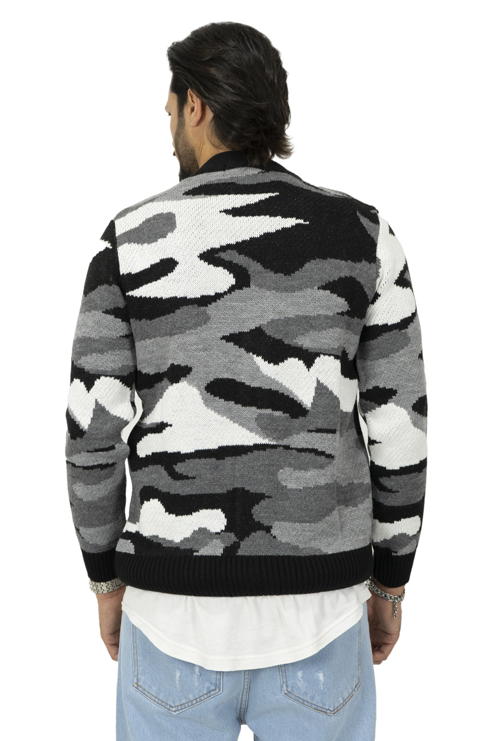 Cardigan Maglione Uomo Camouflage Art. Mg93