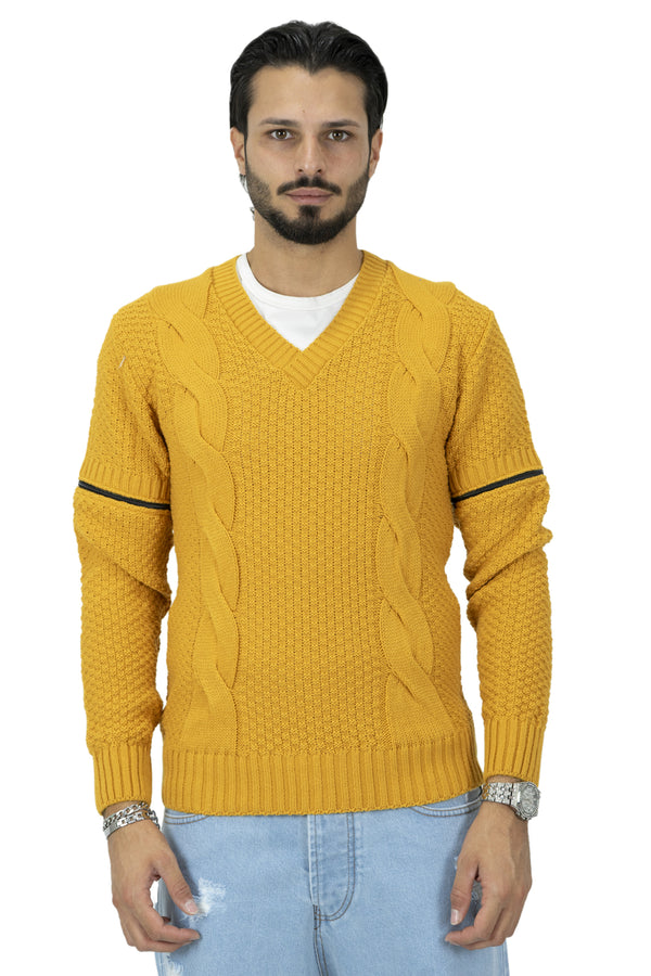 Maglione Uomo Scollo V Con Maniche removibili Art. Mg92