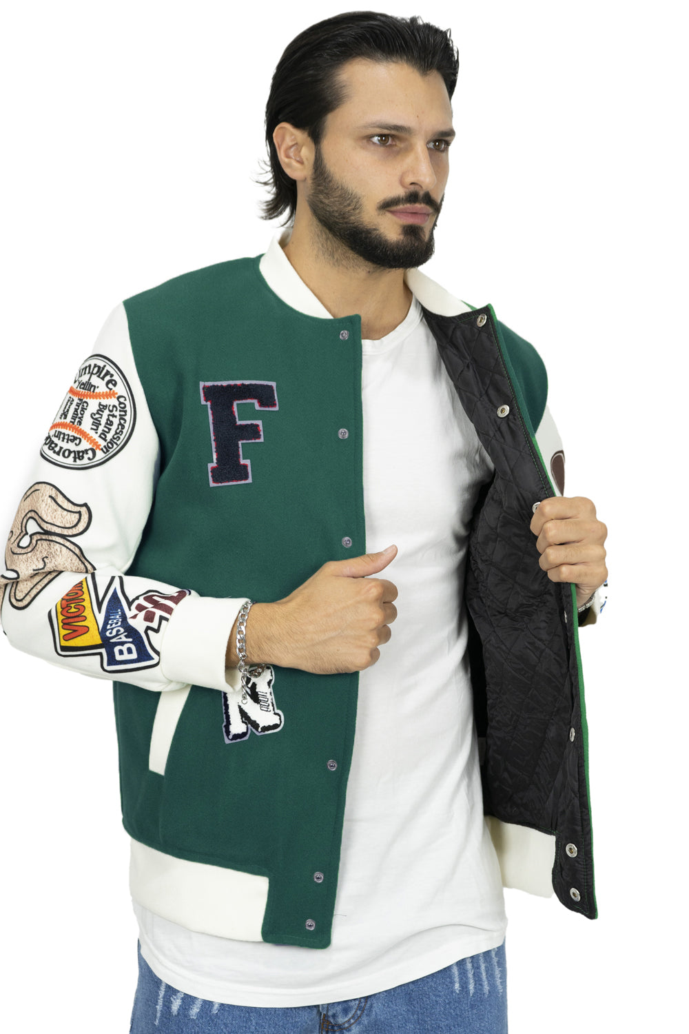 Giubbotto Bomber College Varsity in Panno Art. Gb120