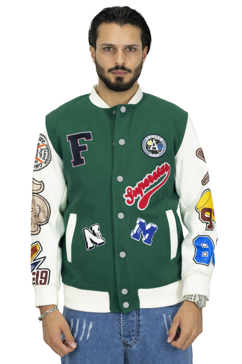 Giubbotto Bomber College Varsity in Panno Art. Gb120