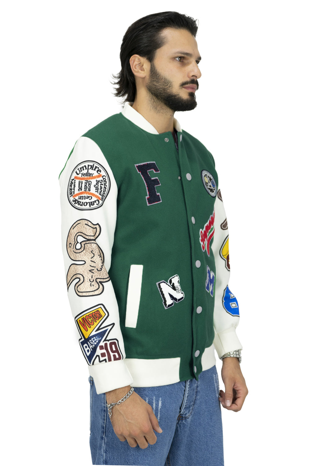 Giubbotto Bomber College Varsity in Panno Art. Gb120