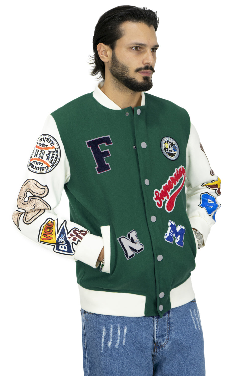 Giubbotto Bomber College Varsity in Panno Art. Gb120