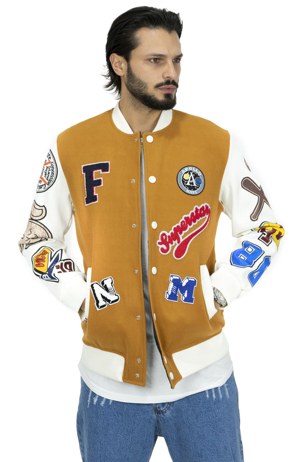 Veste Bomber College Varsity en tissu Art. Gb120