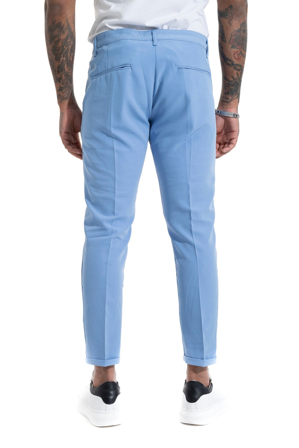 Pantalone Casual Uomo Tasca America Con Bottone Lato Art. Pt102