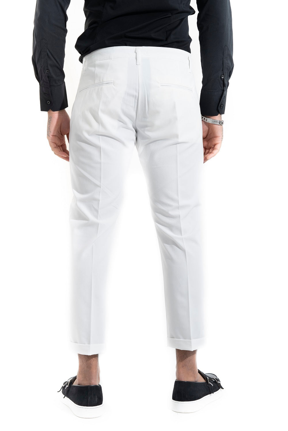 Pantalone Casual Uomo Tasca America Con Bottone Lato Art. Pt102