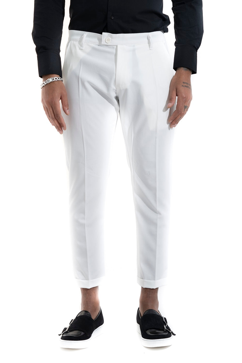 Pantalone Casual Uomo Tasca America Con Bottone Lato Art. Pt102