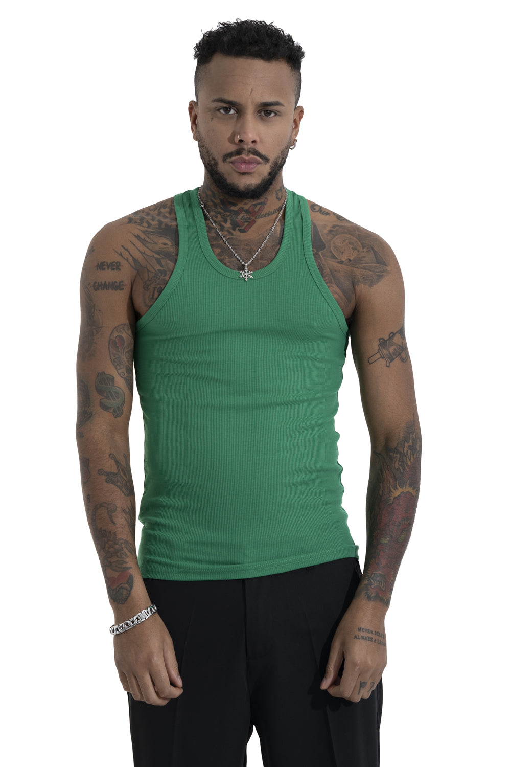 Canotta Uomo Slim Basic Verde Art. Ct08