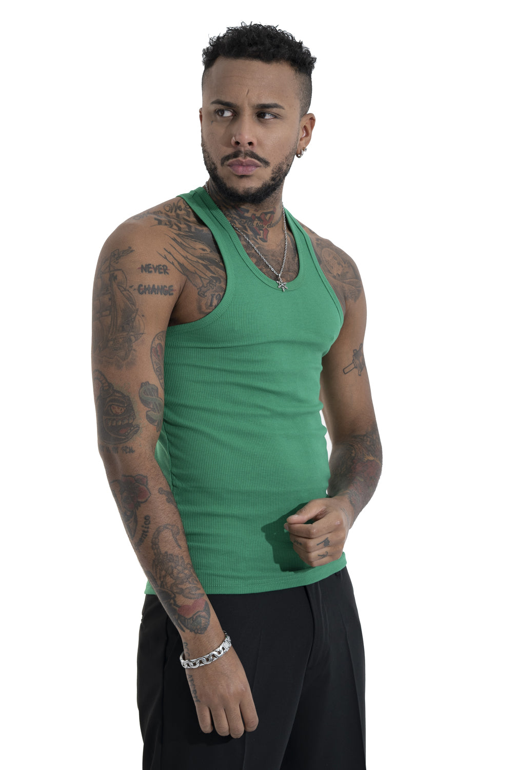 Canotta Uomo Slim Basic Verde Art. Ct08