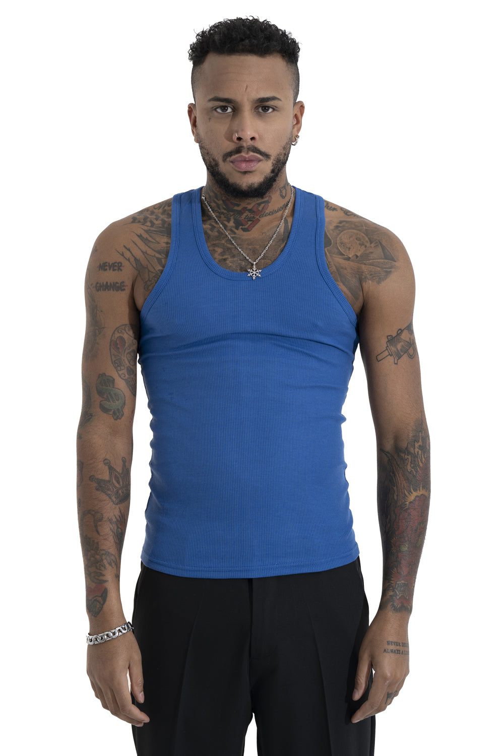 Canotta Uomo Slim Basic Blu Art. Ct08