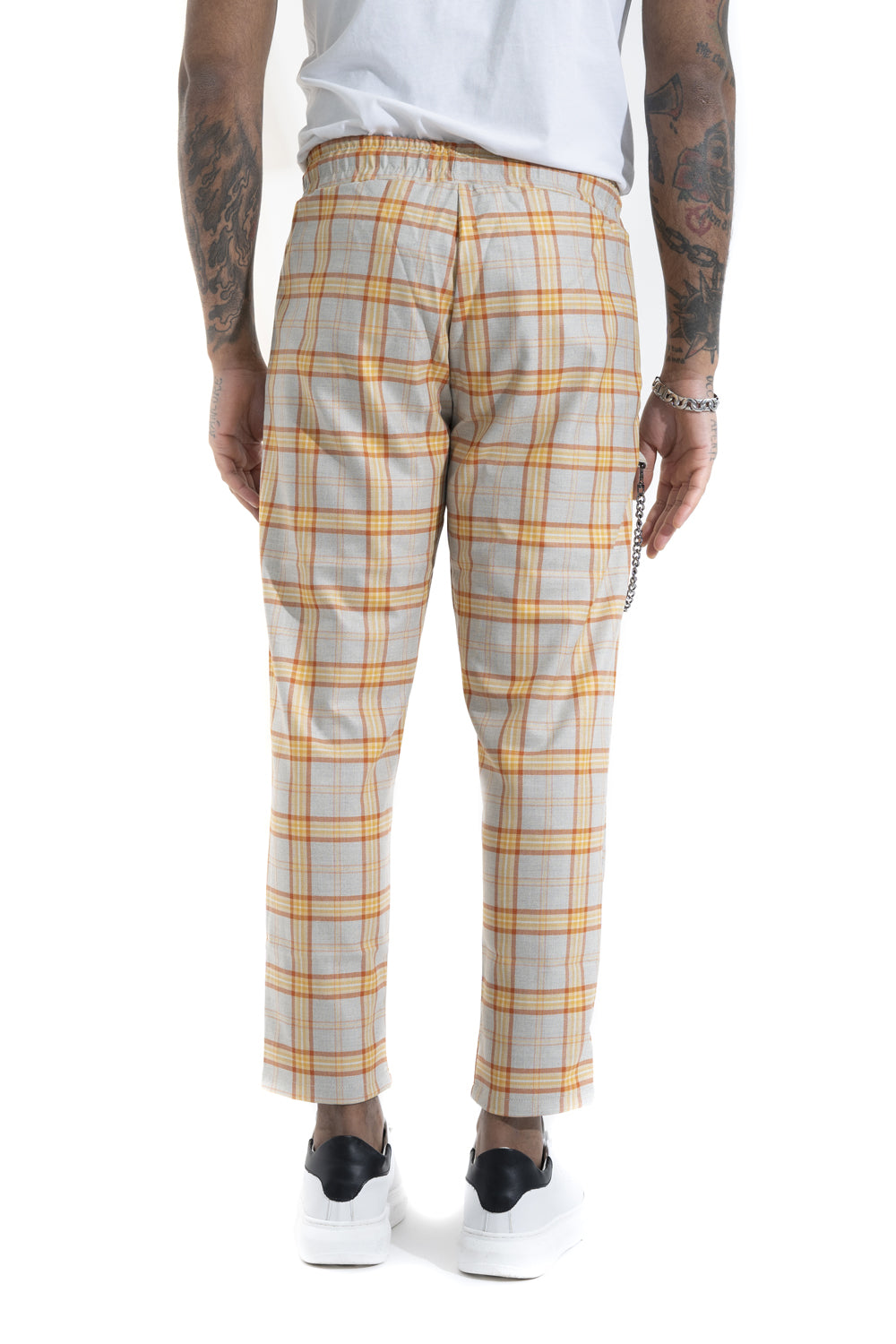 Pantalone Uomo Stile Scozzese Vita Jogger Art. Pt129