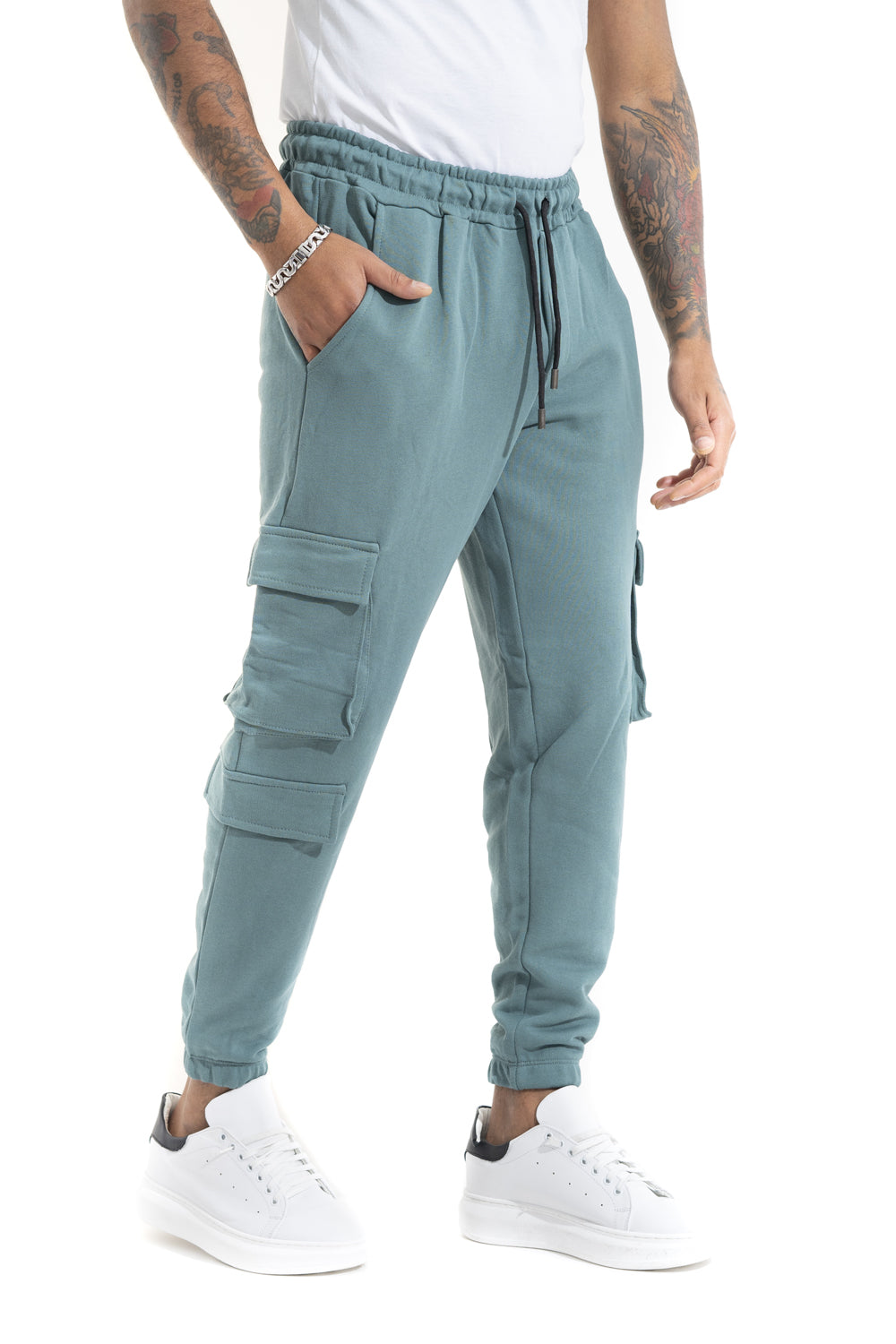 Pantalone Pantatuta Cargo Uomo Con Tasconi Art. Pt131