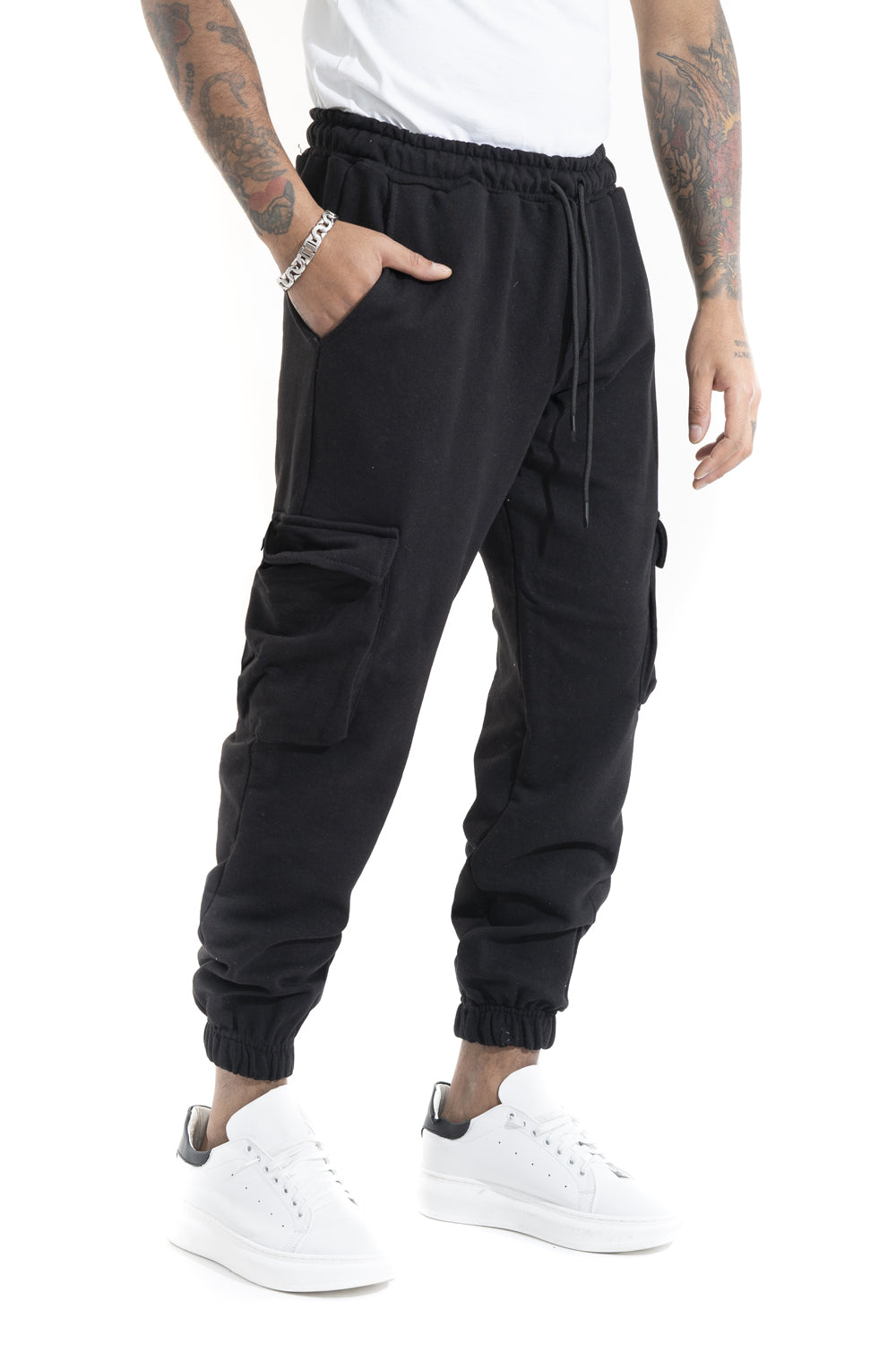 Pantalone Pantatuta Cargo Uomo Con Tasconi Art. Pt124