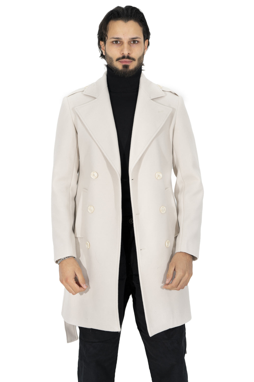 Cappotto Uomo Con Cintura Doppio Petto Art. Cp26