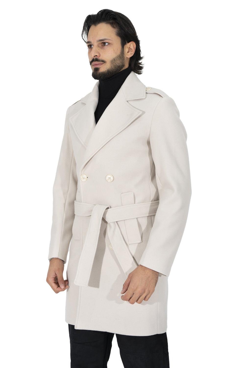 Cappotto Uomo Con Cintura Doppio Petto Art. Cp26