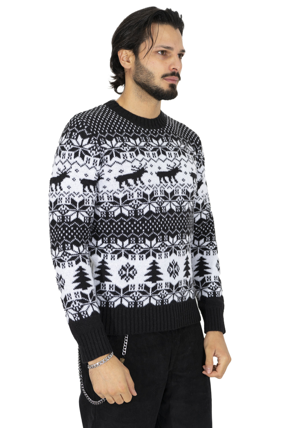 Maglione Natale Christmas Con Alberi Art. Mg104